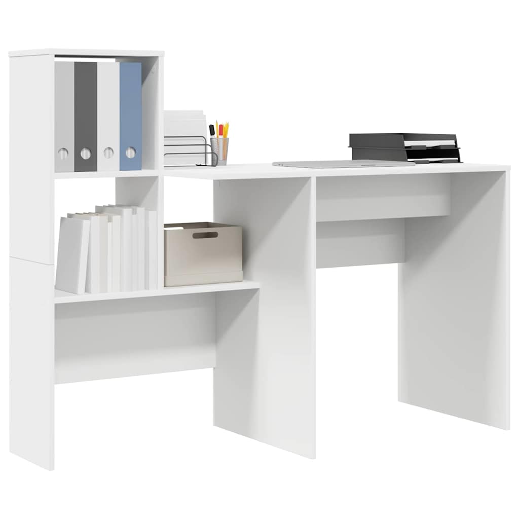 vidaXL Escritorio con cajón 131,5 x 50 x 106,5 cm Madera de ingeniería - Image 3