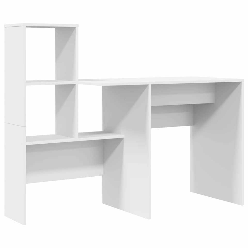 vidaXL Escritorio con cajón 131,5 x 50 x 106,5 cm Madera de ingeniería - Image 4