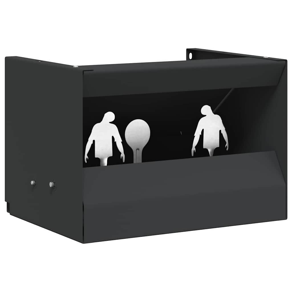 vidaXL Caja de Trampa para Balas Negro 29 x 22 x 20 cm Acero