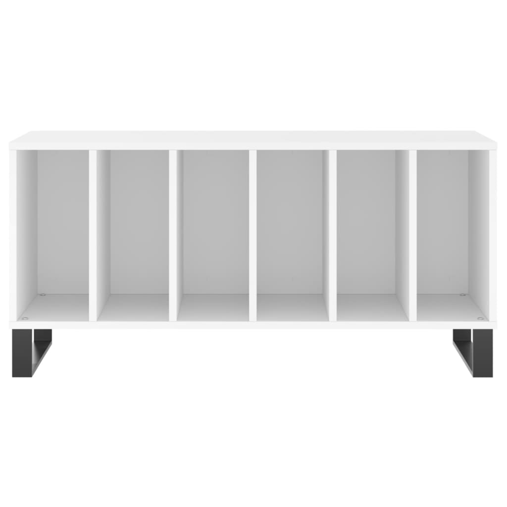 vidaXL Mueble para discos madera contrachapada blanco 100x38x48 cm - Image 4