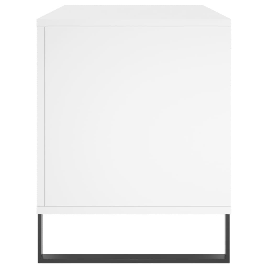 vidaXL Mueble para discos madera contrachapada blanco 100x38x48 cm - Image 5