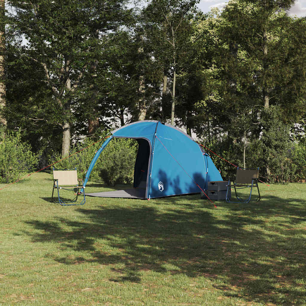 vidaXL Tienda Azul 370 x 230 x 185 cm Poliéster y fibra de vidrio