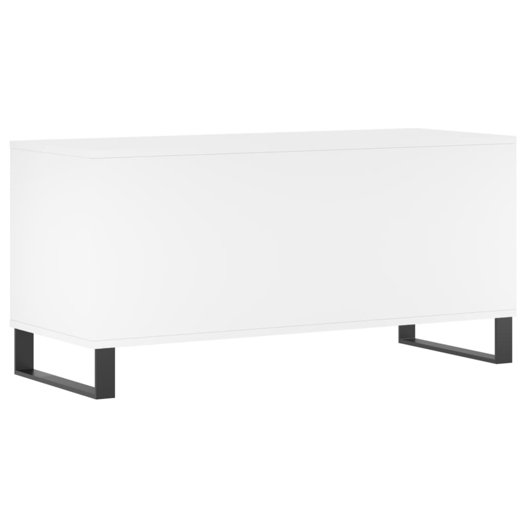 vidaXL Mueble para discos madera contrachapada blanco 100x38x48 cm - Image 6