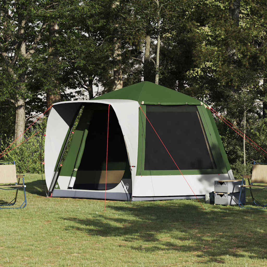 vidaXL Tienda de camping Verde 420 x 420 x 227 cm Poliéster