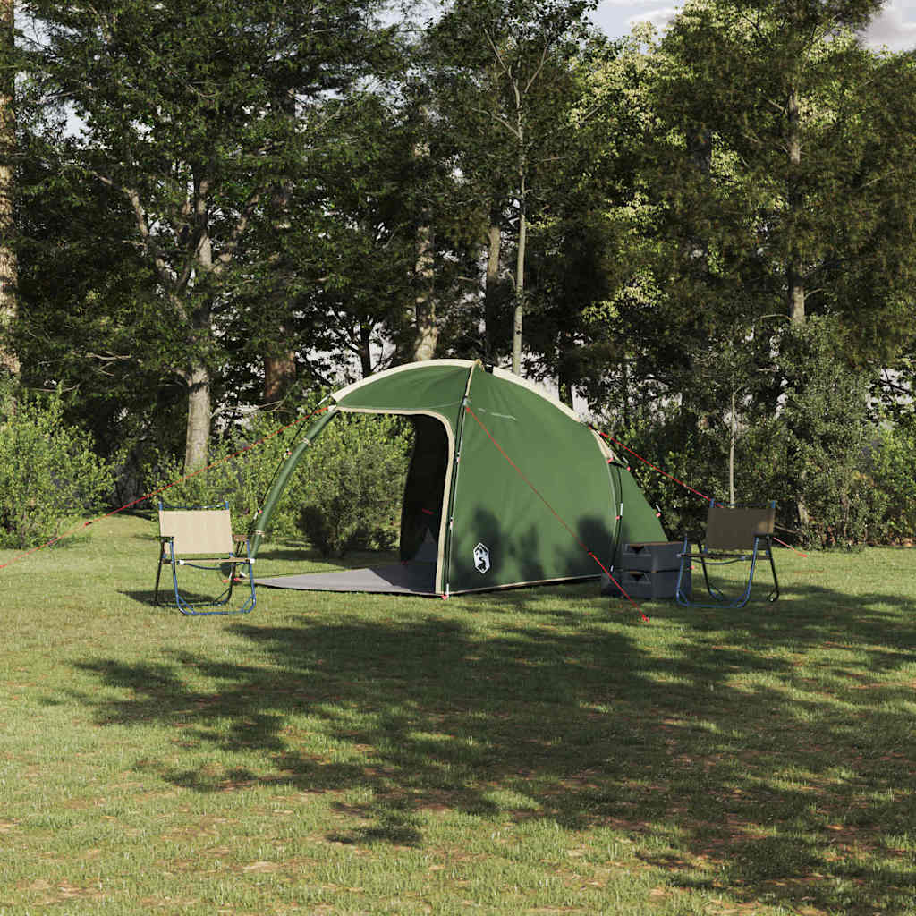 vidaXL Tienda Verde 370 x 230 x 185 cm Poliéster y fibra de vidrio