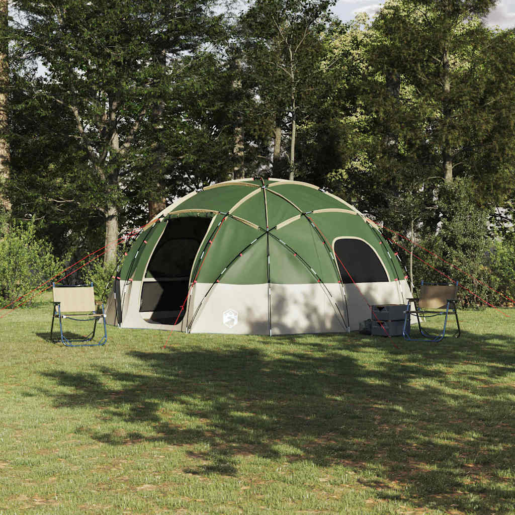 vidaXL Tienda de camping con techo Verde 475 x 475 x 235 cm Poliéster