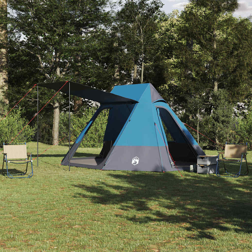 vidaXL Tienda de camping Azul 482 x 360 x 227 cm Poliéster