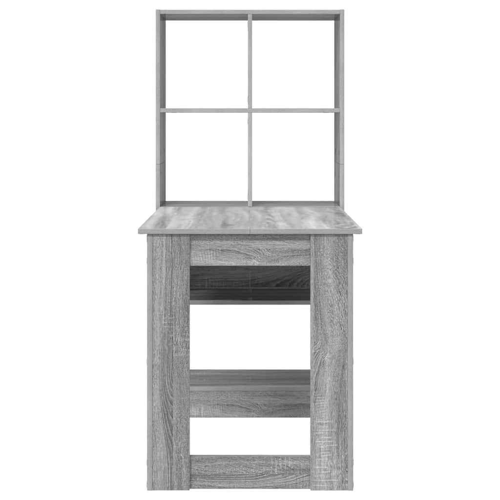 vidaXL Escritorio Gris Sonoma 122 x 67 x 145 cm Madera de ingeniería - Image 5