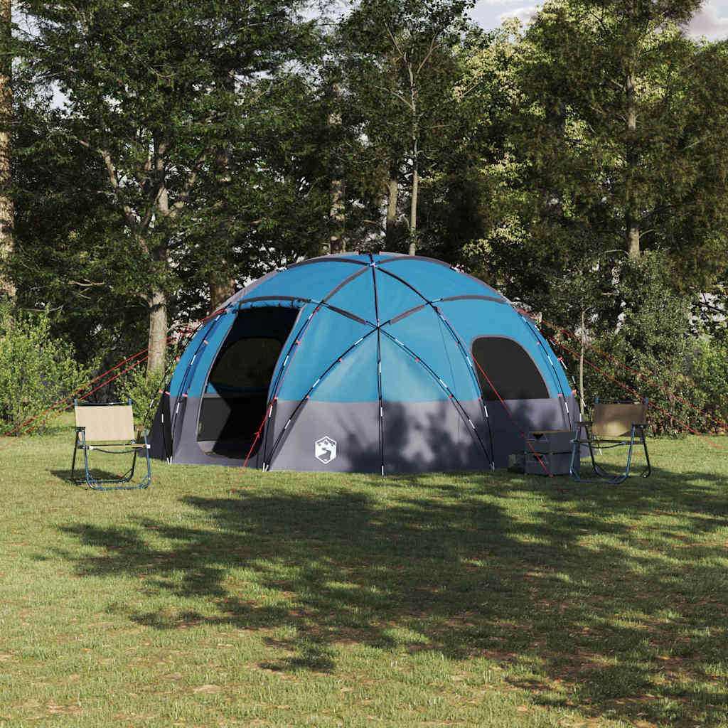 vidaXL Tienda de camping con techo Azul 475 x 475 x 235 cm Poliéster