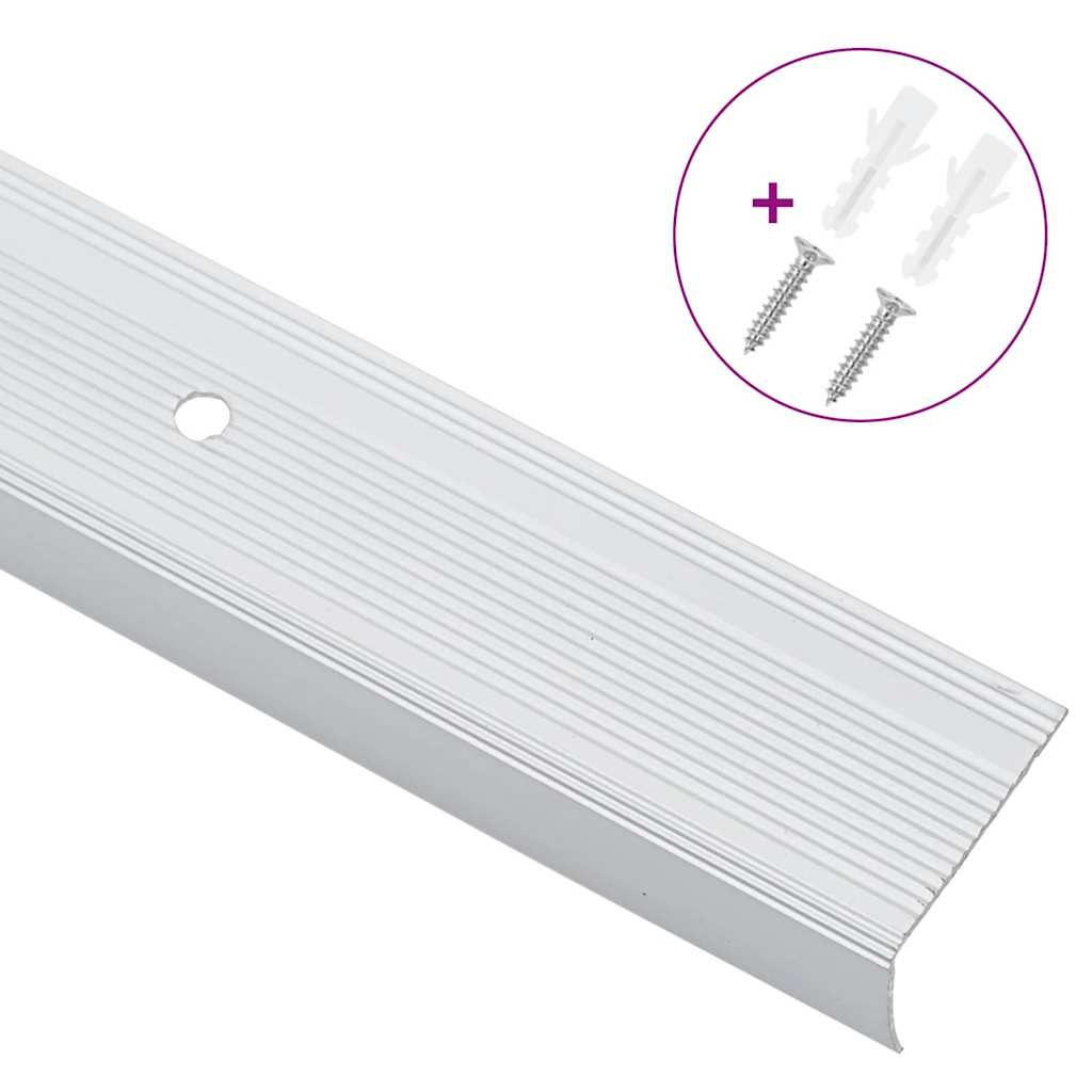 vidaXL Treppenkantenprofile 30 pcs Silber 67 cm Aluminium - Image 3