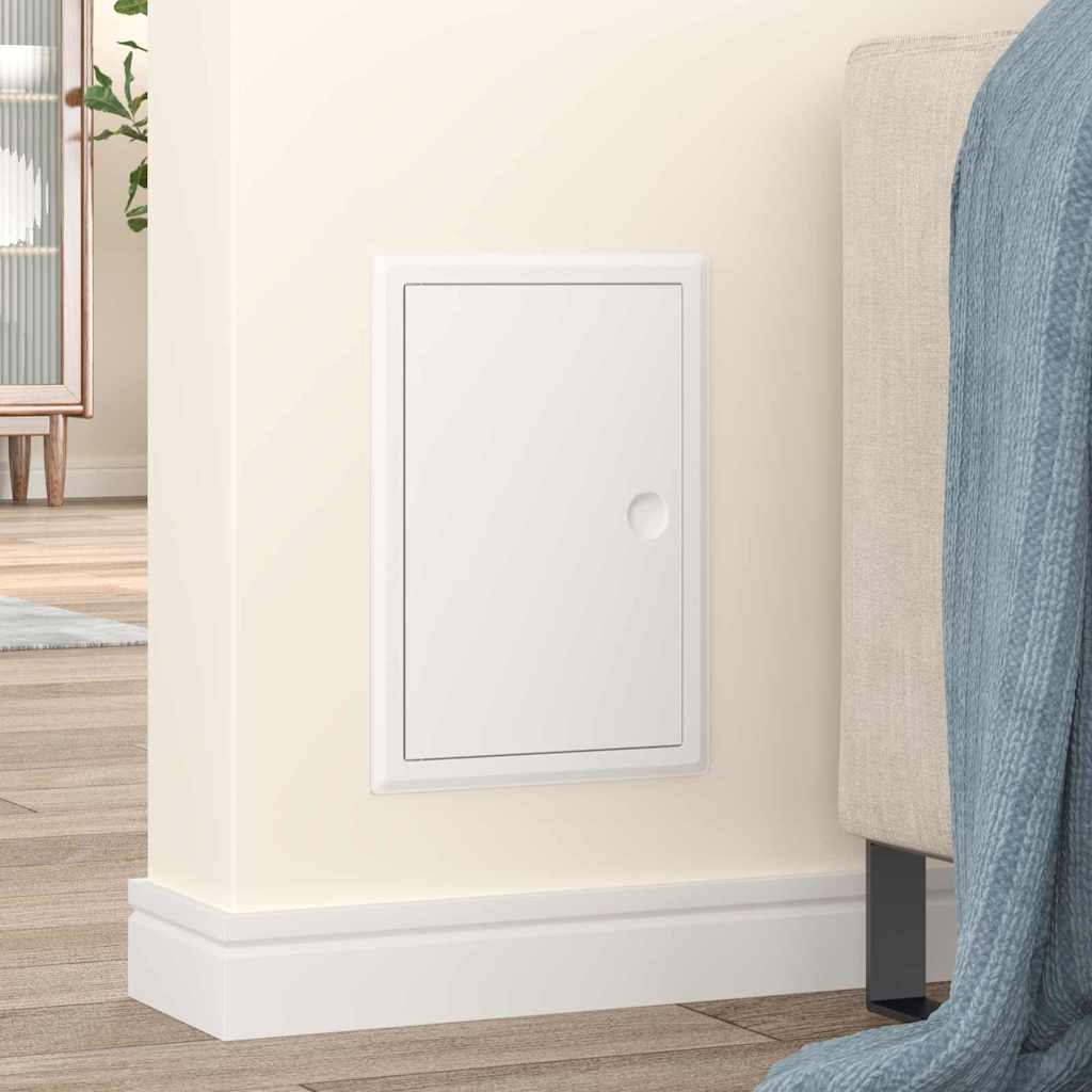 vidaXL Zugangstür Weiß 20 x 30 cm Stahl - Image 3