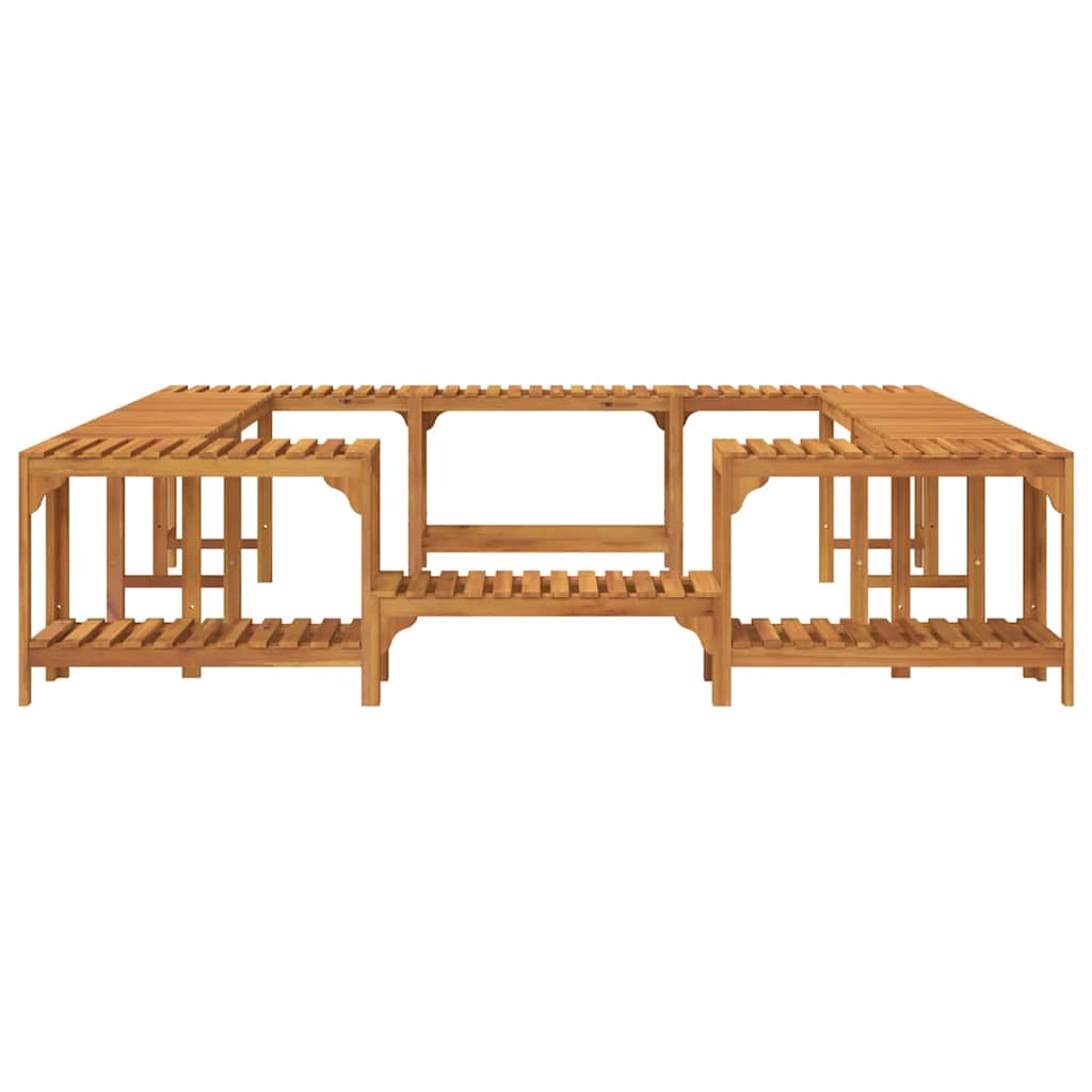 vidaXL Quadratische Outdoor Hot Tub Umrandung Braun 230 x 230 cm - Image 4