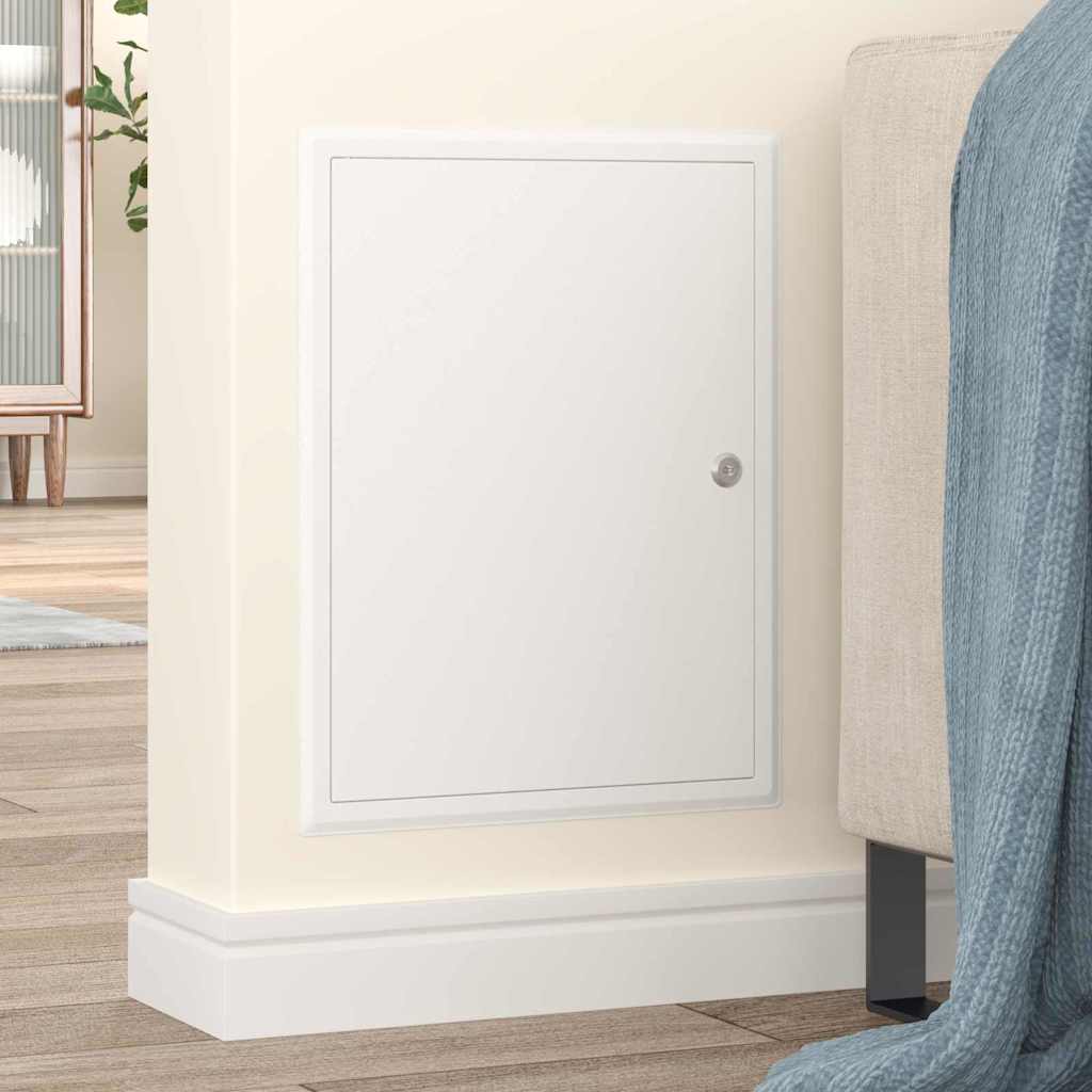 vidaXL Zugangstür Weiß 30 x 40 cm Stahl - Image 3