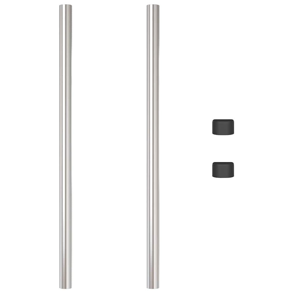 vidaXL Zaunpfosten 2 pcs Silber 110 cm Pulverbeschichteter Stahl - Image 4