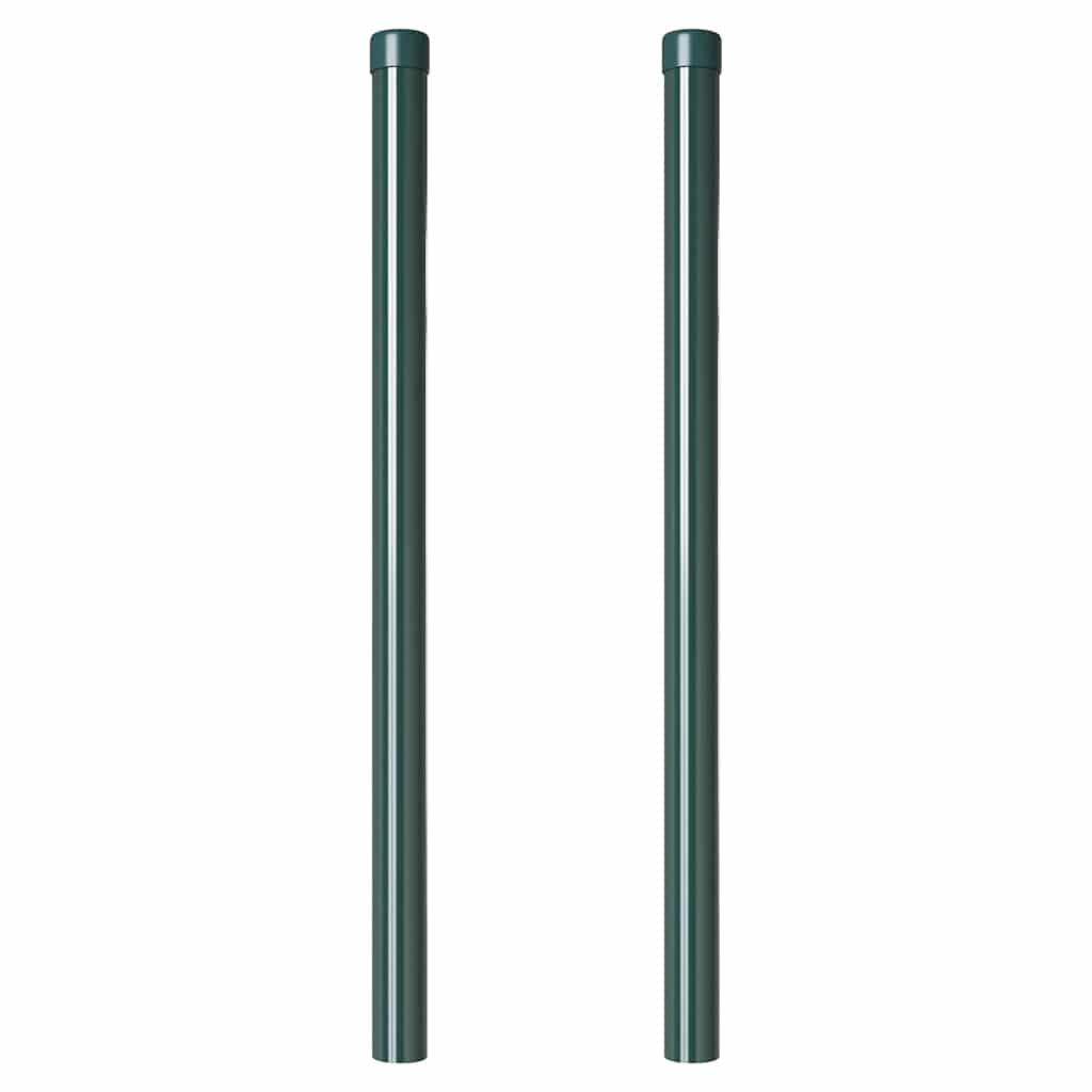 vidaXL Zaunpfosten 2 pcs Grün 70 cm Pulverbeschichteter Stahl - Image 3