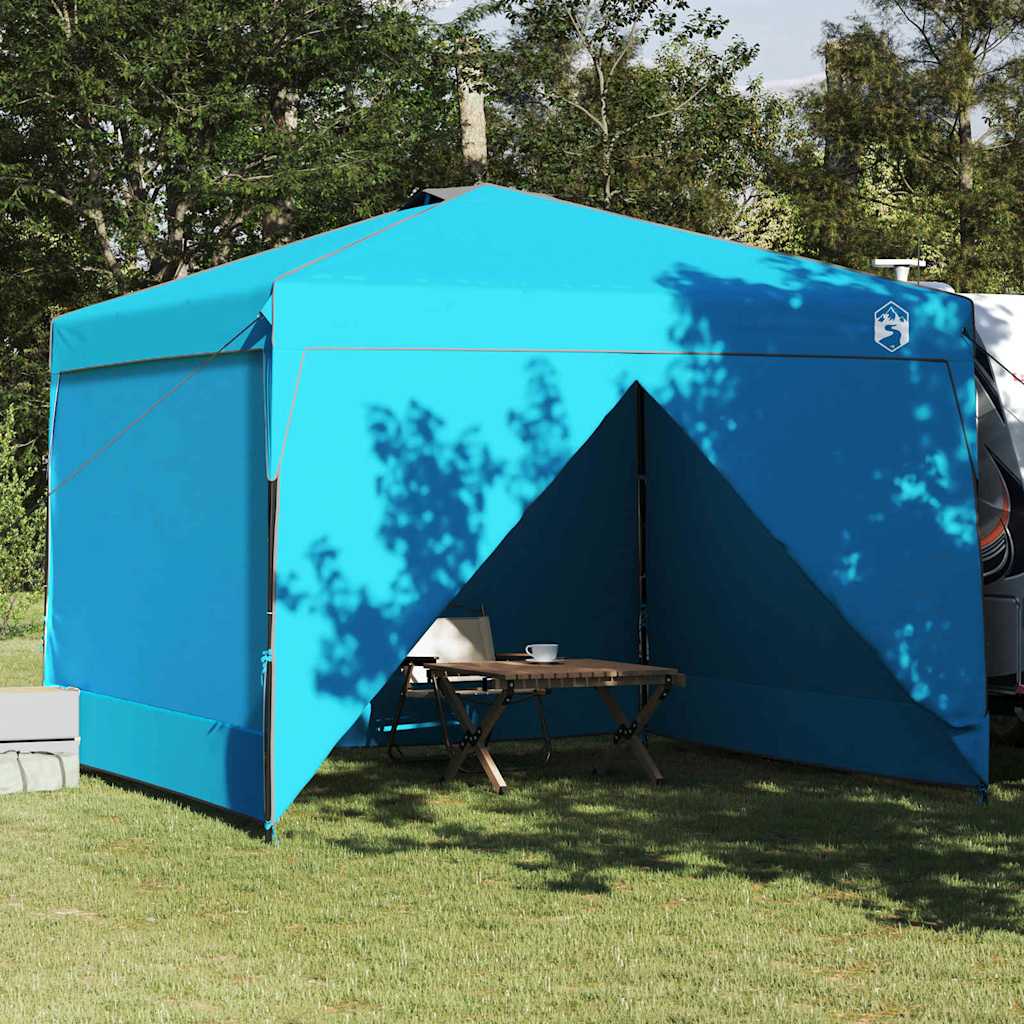 vidaXL Pop-up Pavillon Zelt Blau 300 x 300 cm Stoff