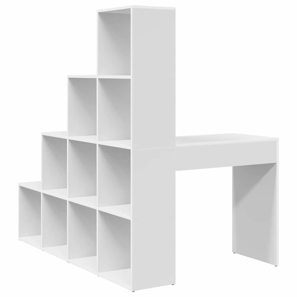 vidaXL Eck-Schreibtisch Weiß 101,5 x 149,5 x 149,5 cm Holzwerkstoff - Image 6