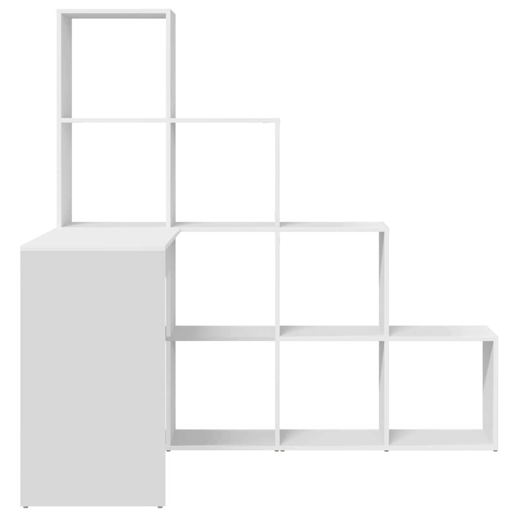 vidaXL Eck-Schreibtisch Weiß 101,5 x 149,5 x 149,5 cm Holzwerkstoff - Image 5
