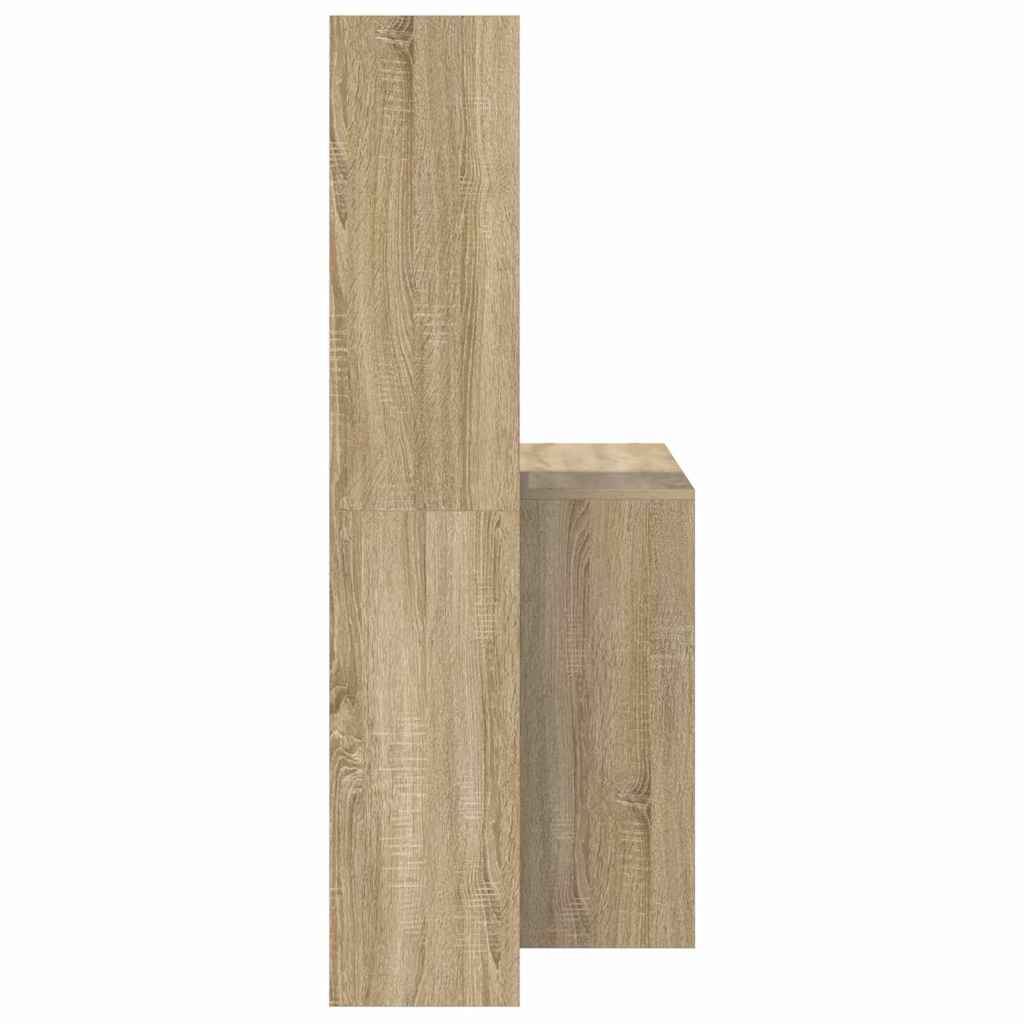 vidaXL Schreibtisch Sonoma-Eiche 138,5 x 55 x 143 cm Holzwerkstoff - Image 5
