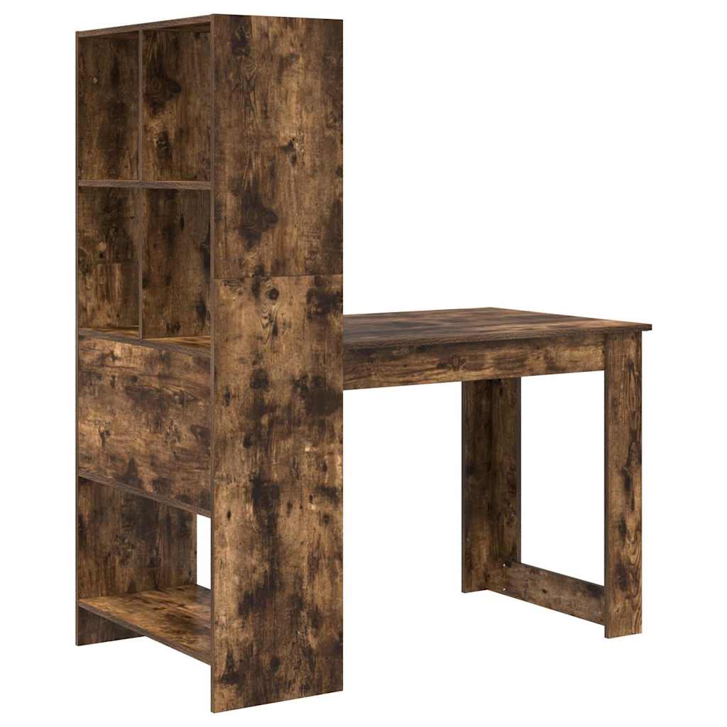 vidaXL Schreibtisch Geräucherte Eiche 122 x 67 x 145 cm Holzwerkstoff - Image 6