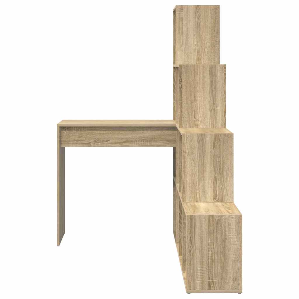 vidaXL Eck-Schreibtisch Sonoma-Eiche 101,5 x 149,5 x 149,5 cm - Image 4
