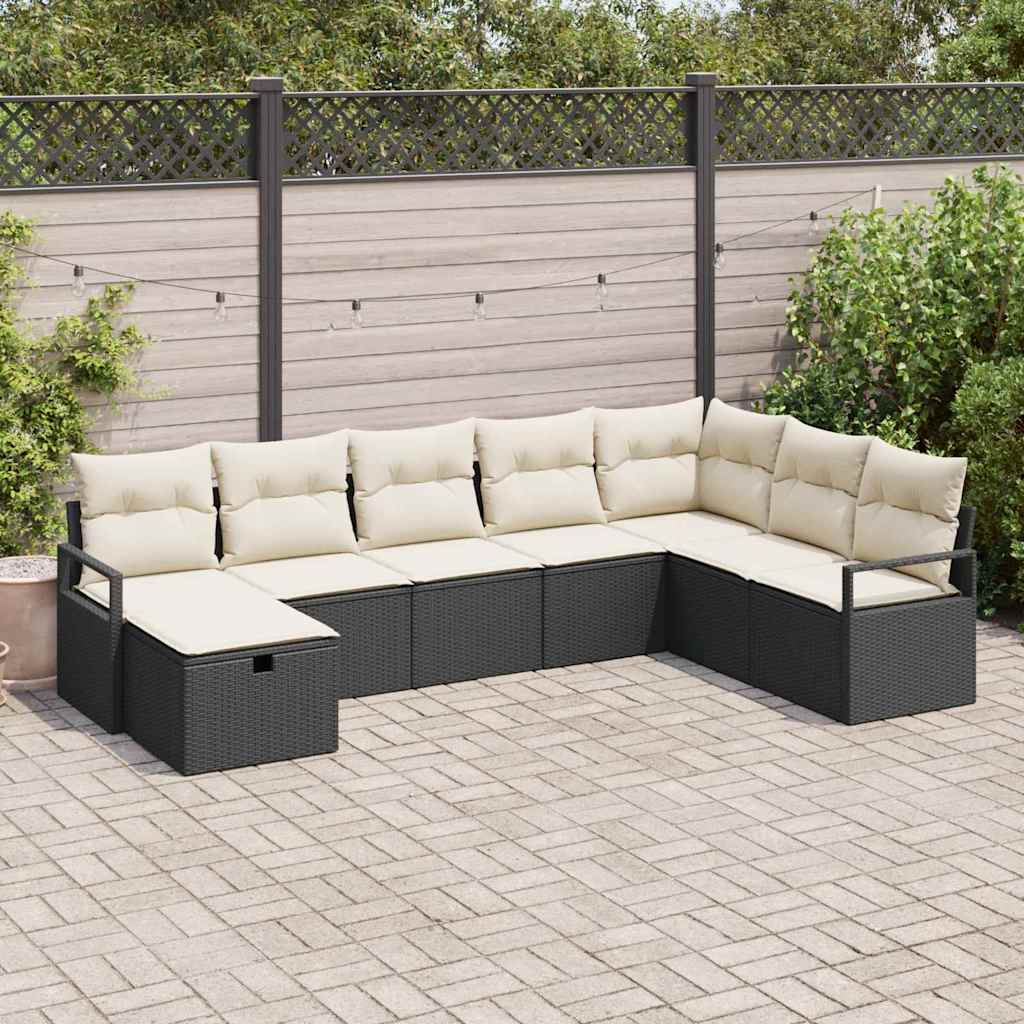 vidaXL Sofa Set mit Kissen 5 pcs Poly-Rattan