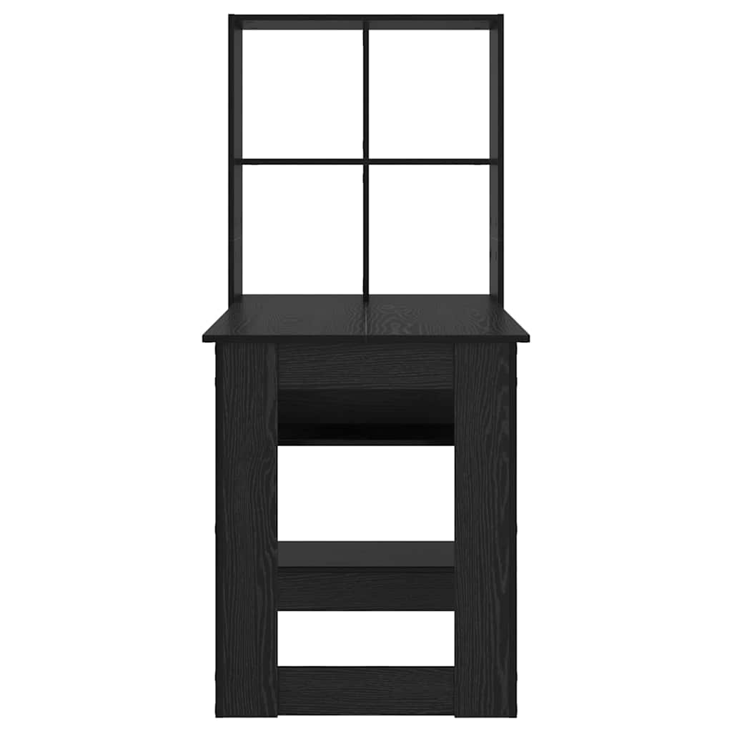 vidaXL Schreibtisch mit Regal Schwarz Eichen-Optik 122 x 67 x 145 cm - Image 5