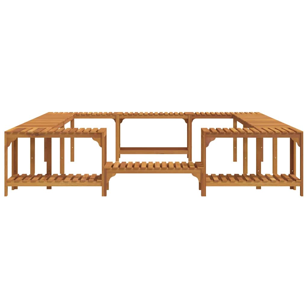 vidaXL Quadratische Outdoor Hot Tub Umrandung Braun 250 x 250 cm - Image 4