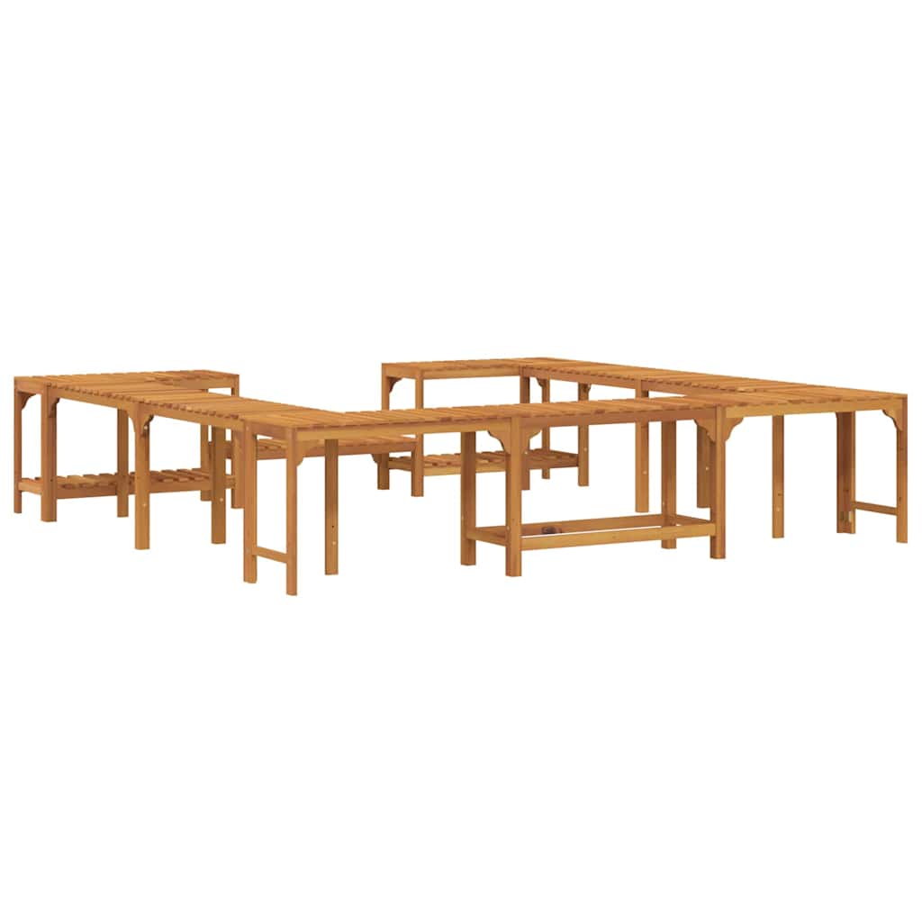 vidaXL Quadratische Outdoor Hot Tub Umrandung Braun 250 x 250 cm - Image 6