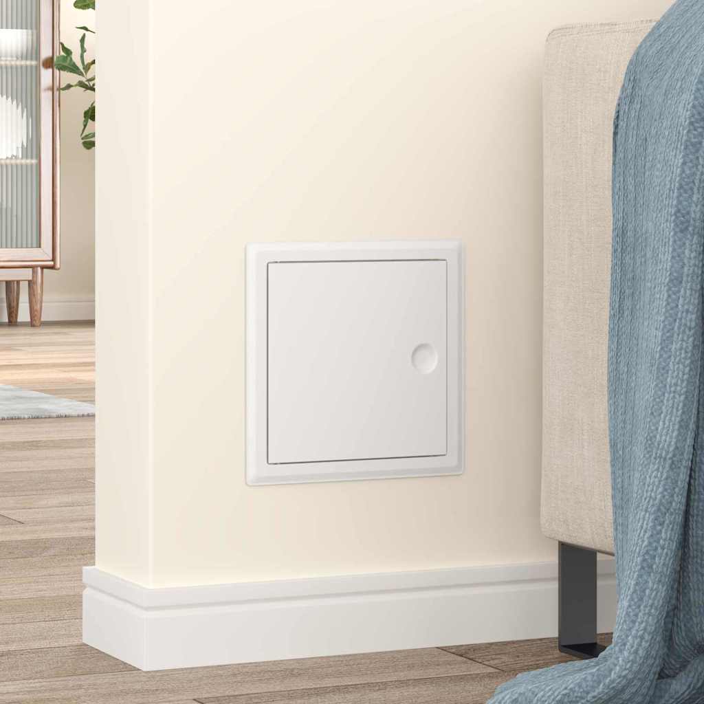 vidaXL Zugangstür 2 pcs Weiß 20 x 20 cm Stahl - Image 3