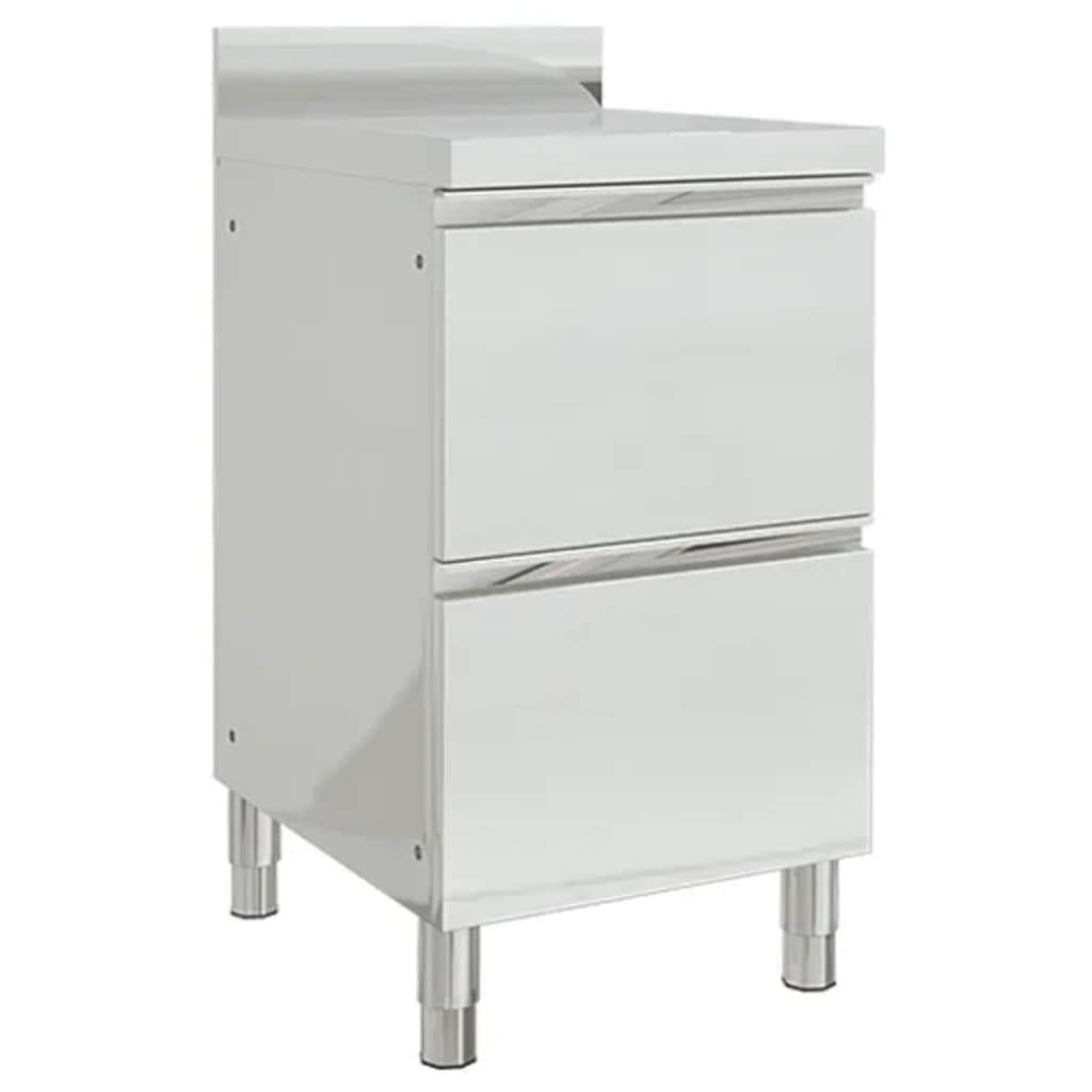 vidaXL Gewerbe-Küchenschrank mit 2 Schubladen 50x60x96 cm