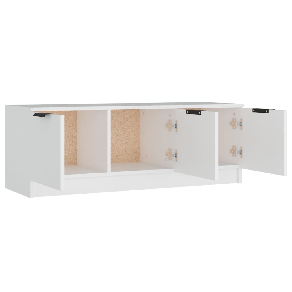 vidaXL Mueble de TV madera contrachapada blanco 102x35x36,5 cm - Image 6
