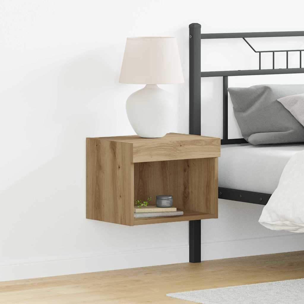 Armoire murale vidaXL avec lumières LED Chêne artisanal 40x30x30 cm
