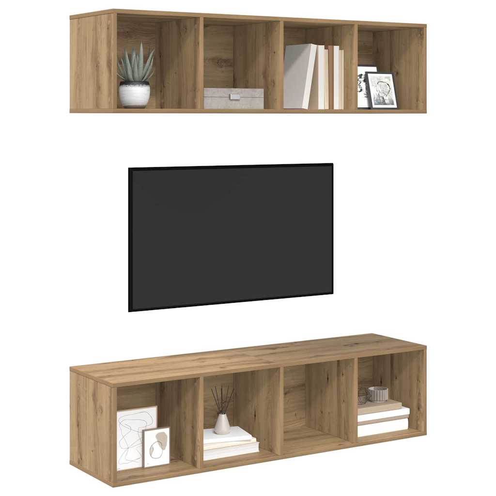 vidaXL Conjunto de mueble de TV 2 pcs Roble artesanal - Image 3
