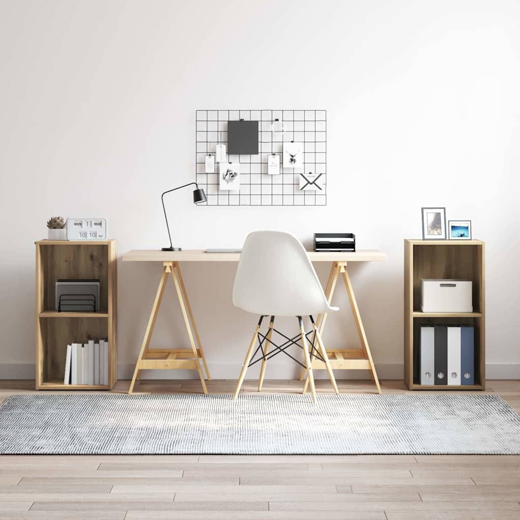 vidaXL Conjunto de mueble de TV 2 pcs Roble artesanal 37 x 35 x 72 cm