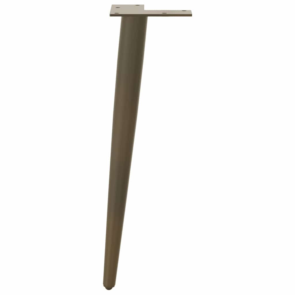vidaXL Patas para mesa de centro cónicas 4 unidades acero natural 42-43 cm Acero - Image 5