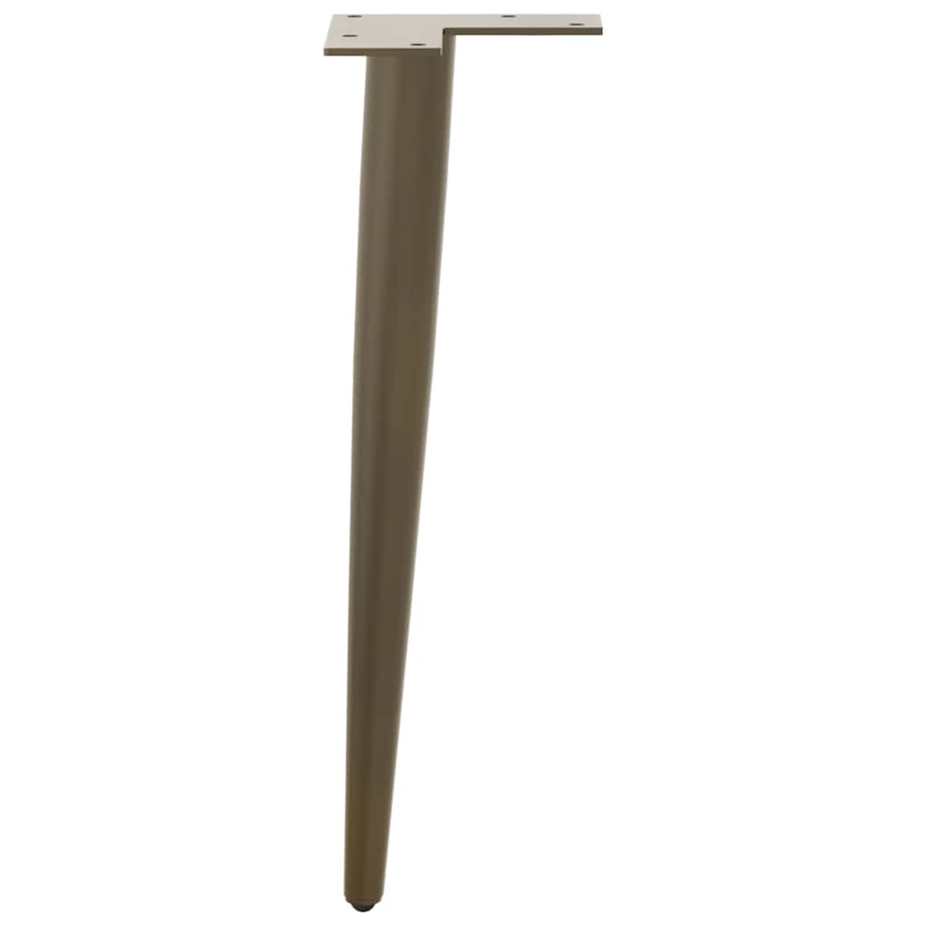 vidaXL Patas para mesa de centro cónicas 4 unidades acero natural 42-43 cm Acero - Image 6