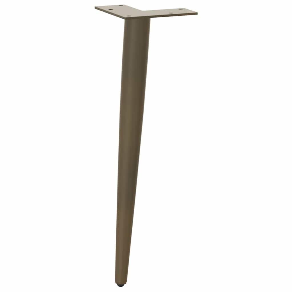 vidaXL Patas para mesa de centro cónicas 4 unidades acero natural 42-43 cm Acero - Image 4