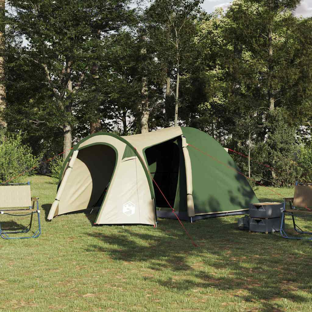 vidaXL Carpa de cúpula con techo Otro Verde 384 x 254 x 170 cm