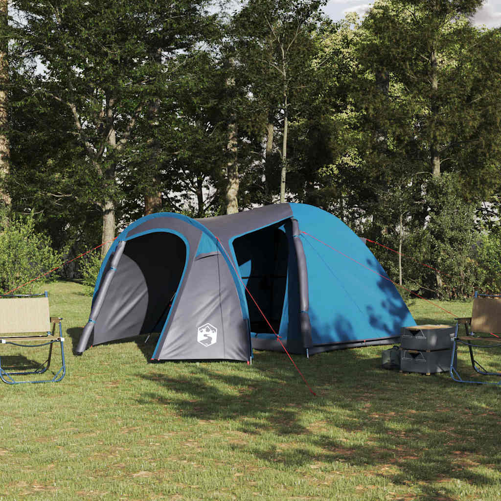 vidaXL Carpa de cúpula con techo Otro Azul 384 x 254 x 170 cm