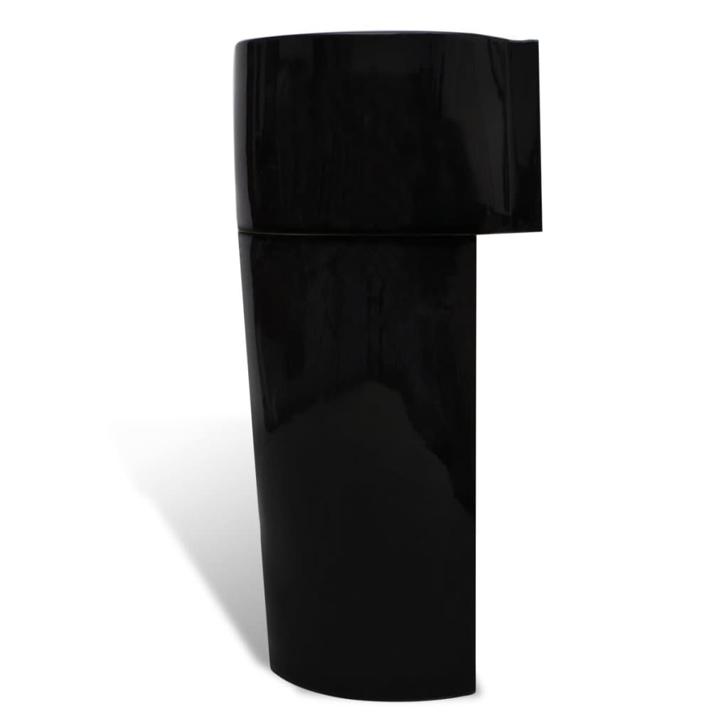 vidaXL Standwaschbecken Keramik mit Loch für Überlauf/Armatur Schwarz - Image 6