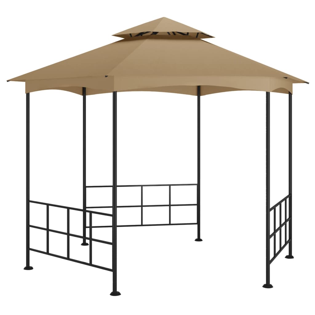 vidaXL Pavillon mit Seitenwänden 3,1x2,7 m Taupe - Image 4