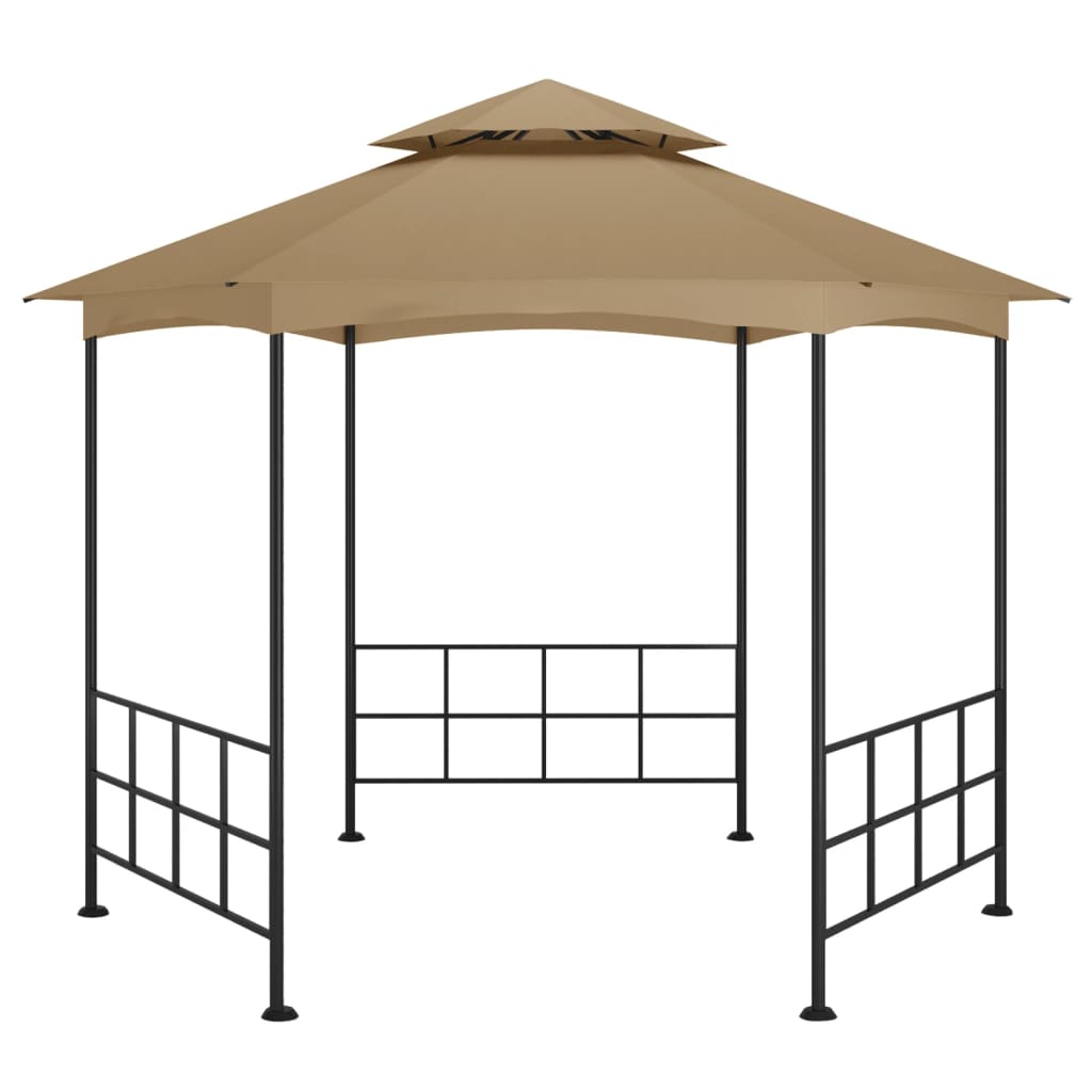 vidaXL Pavillon mit Seitenwänden 3,1x2,7 m Taupe - Image 3