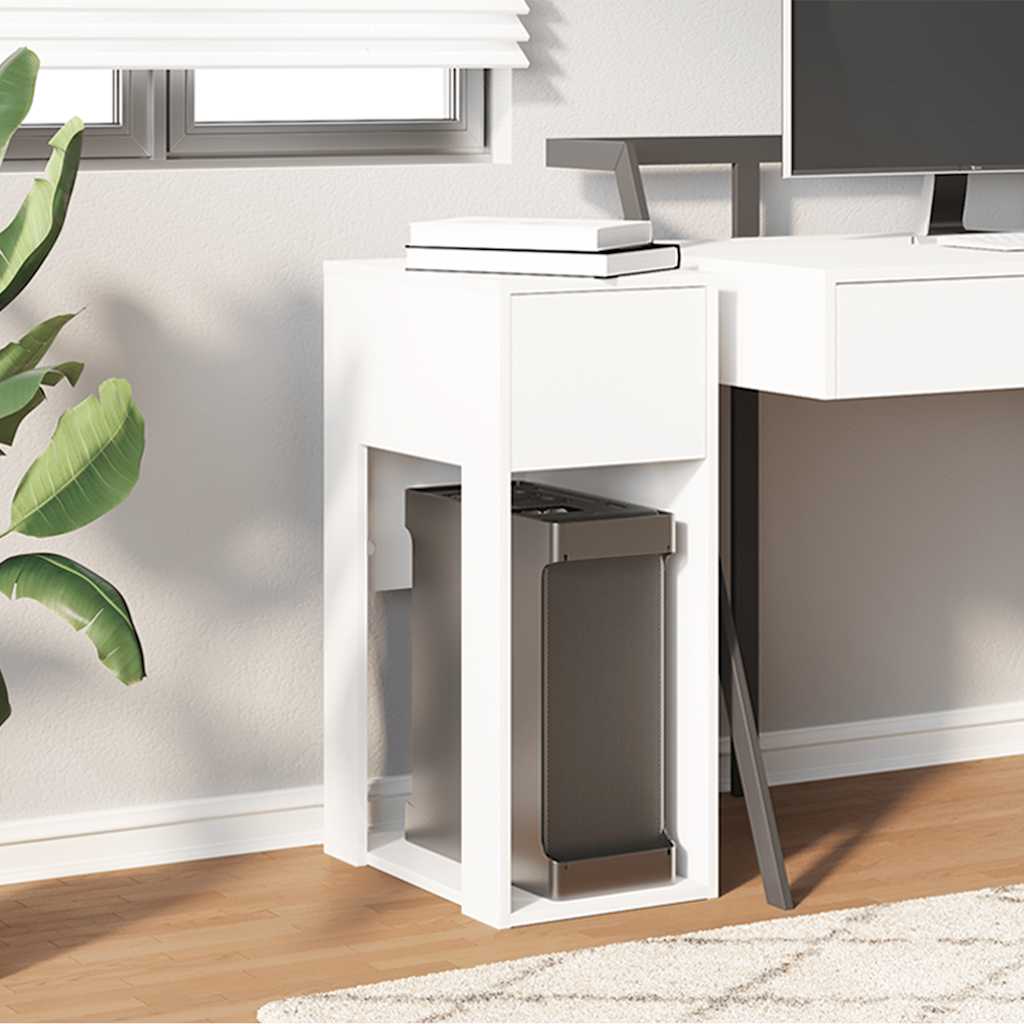 vidaXL Computerschrank mit Schublade Weiß 30x44x74 cm - Image 3