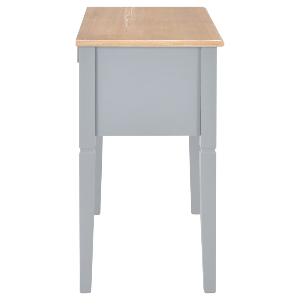 vidaXL Schreibtisch Grau 109,5 x 45 x 77,5 cm Holz - Image 5