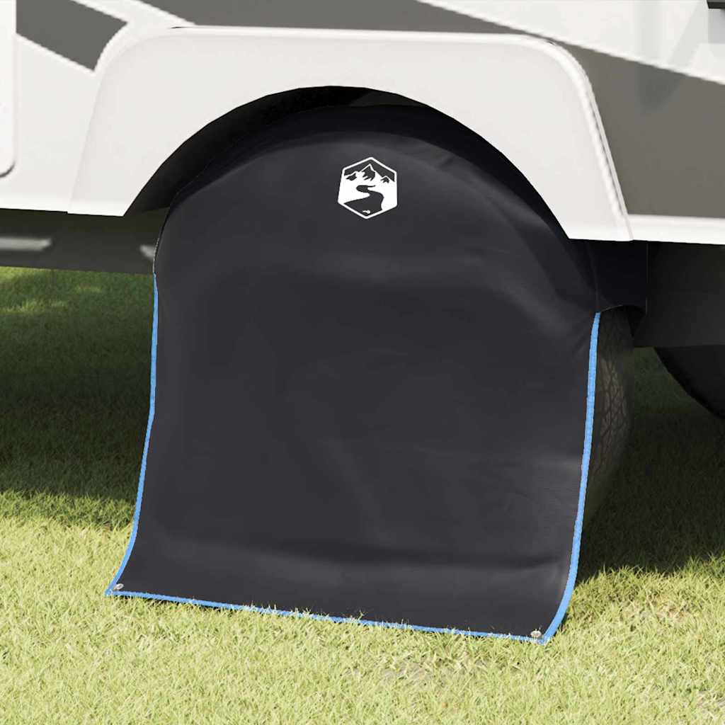 vidaXL Radabdeckung Schwarz und Blau 108 x 76 cm Oxford