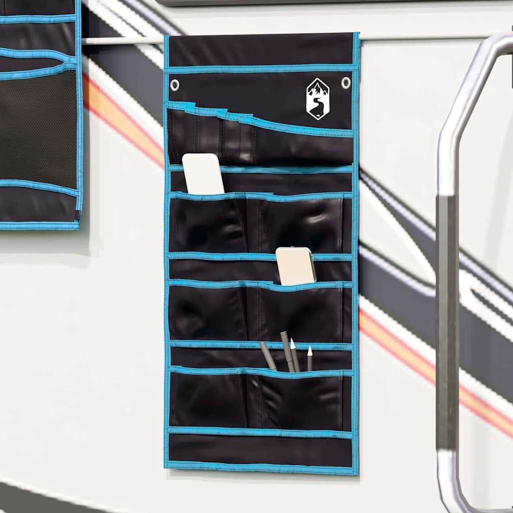 vidaXL Aufbewahrungstasche Schwarz und Blau 63,5 x 40 cm Oxford-Gewebe