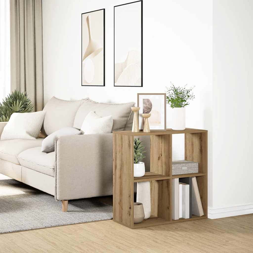 vidaXL Raumteiler-Bücherregal Artisan-Eiche 69,5x29x69,5 cm - Image 4