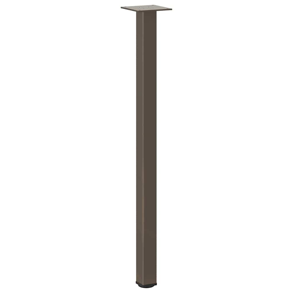 vidaXL Patas para mesa consola 4 unidades acero natural 72-74 cm Acero - Image 4