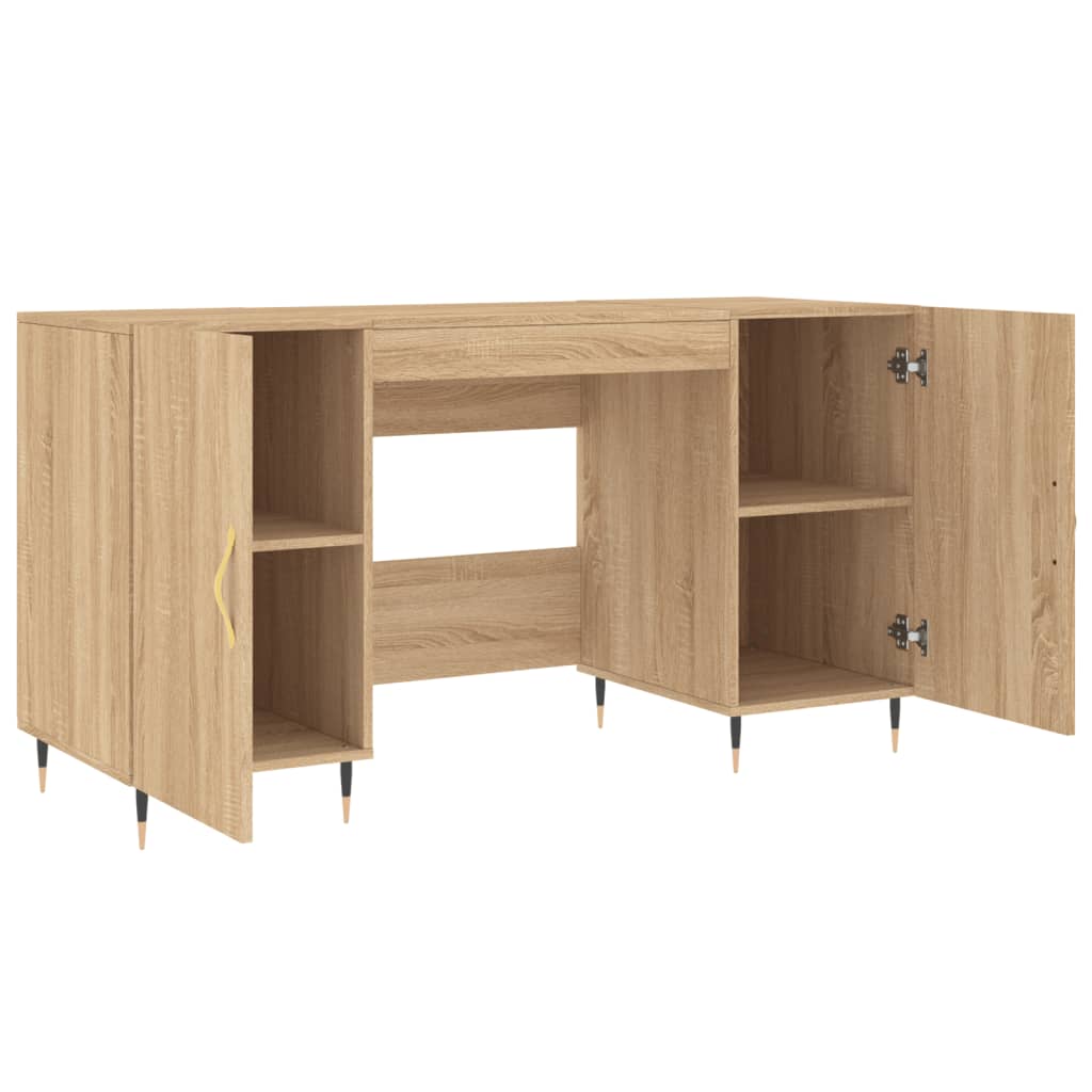 vidaXL Schreibtisch Sonoma-Eiche 140x50x75 cm Holzwerkstoff - Image 5